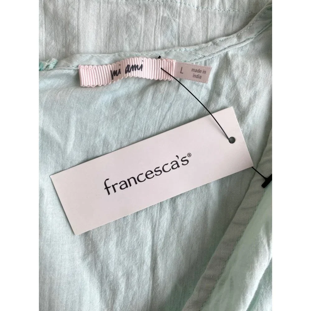 Elle Tie Front Mini Dress $50 NEW WITH TAGS - size large